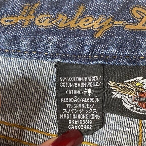 Harley Davidson | Flare Jeans 12 Long  33.5 inseam - Picture 4 of 9